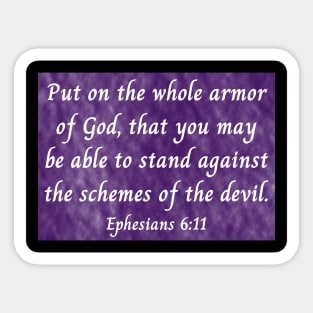 Bible Verse Ephesians 6:11 Sticker